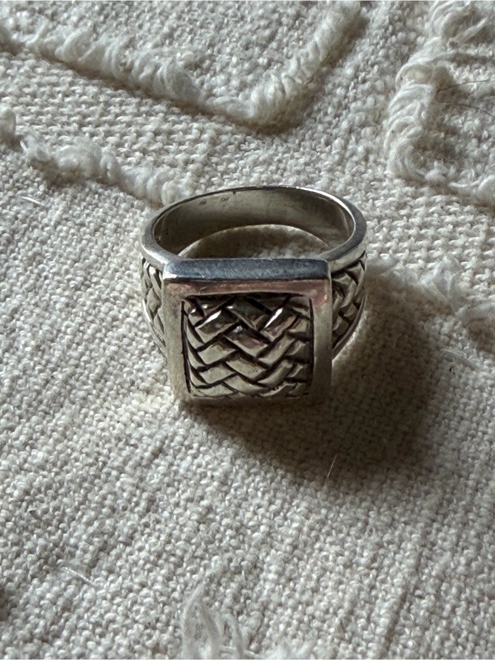 Sterling Silver Men's Celtic Knot Signet Ring - Silver